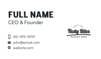 Underline Cursive Retro Wordmark Business Card