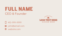 Vintage Cowboy Wordmark Business Card