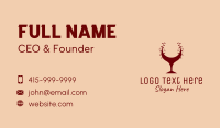 Red Wine Glass Bar Business Card
