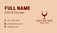 Red Wine Glass Bar Business Card Design