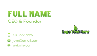 Green Leaf Wordmark  Business Card Design