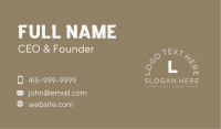 Simple Curve Type Business Card