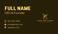Quill Writing Scroll Business Card Design