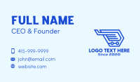 Blue Tech Wing Business Card Design