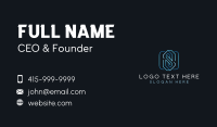 Tech Startup Letter S Business Card