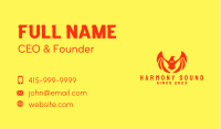 Red Falcon Silhouette  Business Card