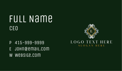 Elegant Luxury Ornament Business Card
