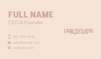 Feminine Brand Wordmark Business Card Design