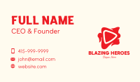 Red Fiery Media Player Business Card Image Preview