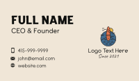 Beach Surfing Surfboard Business Card Design