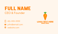 Organic Carrot Vegetable  Business Card Design