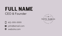 Handwritten Business Card example 2