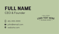 Casual Business Hipster Business Card