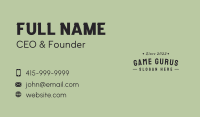 Casual Business Hipster Business Card