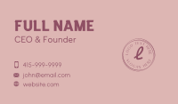 Female Beauty Lettermark Business Card