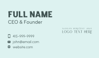 Elegant Brand Wordmark Business Card