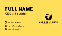 Lightning Power Letter T  Business Card Design