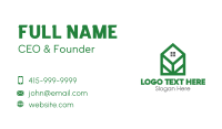 Geometric Leaf House Business Card