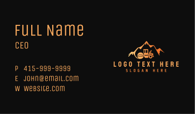 Mountain Contractor Compactor Business Card