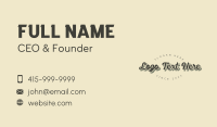 Retro Bakeshop Wordmark Business Card Design