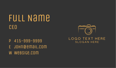 Photo Camera Lens Business Card