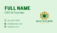 Elegant Clover Shamrock  Business Card