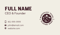 Hipster Carpenter Tools Business Card