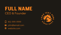 Orange Cog Excavator Business Card