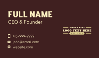 Classic Business Card example 3