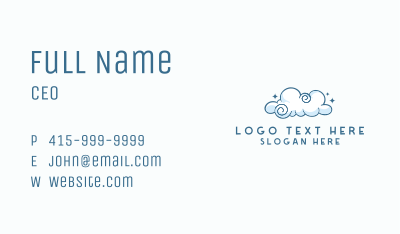 Cute Quirky Cloud Business Card