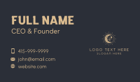 Floral Crescent Moon Business Card