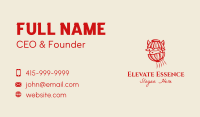 Red Chinese Ox  Business Card