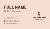 Strong Muscular Man  Business Card Design