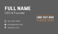 Generic Business Wordmark Business Card Design