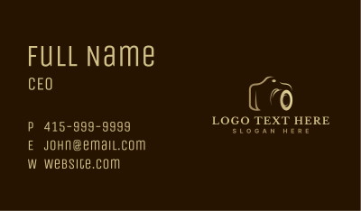 Photography Camera Lens Business Card