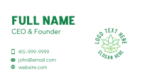 Cannabis Leaf Business Card example 2