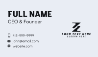 Racing Motorsport Letter Z Business Card