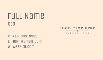 Professional Attorney Wordmark Business Card Image Preview