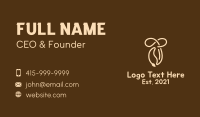 Brown Coffee Bean  Business Card Design