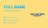 Fun Cartoon Gradient Wordmark Business Card Design