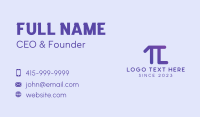 Pi Mathematical Letter L  Business Card