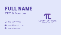 Pi Mathematical Letter L  Business Card Design