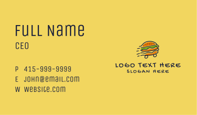 Fast Burger Restaurant  Business Card Image Preview
