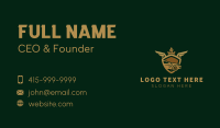 Golden Luxury Car Shield Business Card Design