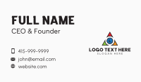 Multicolor Triangle Tech Letter Business Card