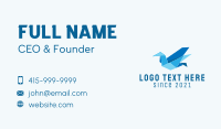 Blue Bird Origami Business Card Design