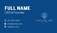 White Shovel Emblem Business Card Design