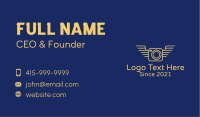Yellow Camera Wings  Business Card Design