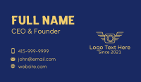 Yellow Camera Wings  Business Card Design