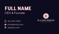 Cursive Pink Q  Business Card Image Preview